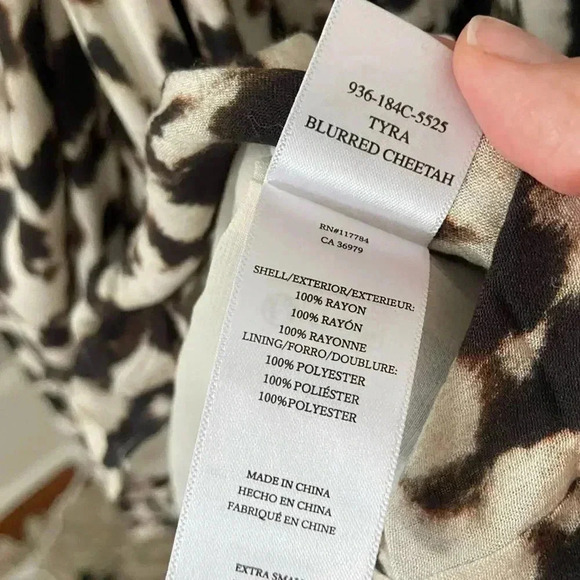 NWT Rails Tyra Midi Dress Blurred Cheetah Print size XS - Picture 7 of 14